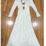 Isabel Marant White Bride Viscose Jadessi long sleeve Midi Dress sz FR 34 (US 2) Photo 7