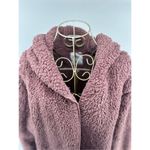 PINK - Victoria's Secret Victoria’s Secret PINK Hooded Mauve Teddy Open Jacket Size Medium/ Large Photo 3