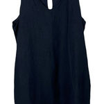 Versona  Linen Blend Black Knee Length Dress Size XL Photo 0