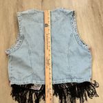Vintage JouJou Denim Vest Embroidered Fringe Cowgirl Western Y2K 90s Size L Size L Photo 15