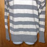 Gap Gray & White Striped  Size Medium Turtleneck Sweater Photo 2