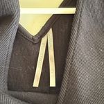 Anthropologie  Charcoal V-Neck Top Cropped Peplum Top Size Medium Photo 2