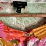Talbots Colorful Floral Button Up Cardigan Blouse - Pink, Green, Yellow, Orange Photo 3