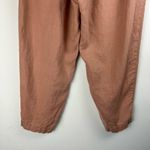 Magic Linen Tapered Cargo Pants Sz XL Rose Pink Elastic Waist Boho Chic Photo 10
