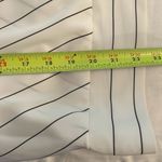 Alex Marie White Striped CrissCross Blouse Womens Size Small Long Sleeve Career Photo 5