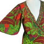 Farm Rio Tropical Bohemian Flutter Sleeve Wrap Maxi Dress Size Medium Photo 9