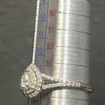 10kt White Gold 1/3 CT diamond engagement ring set bridal set size 7 Silver Photo 8