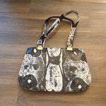 Fendi black and white calf skin embossed patterned shoulder bag Photo 1