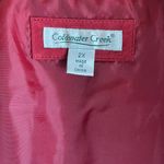Coldwater Creek Vintage Women's 2X Cable Knit Suede Sweater Jacket Full Zip Red Photo 8