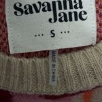 Savanna Jane Nordic Fair Isle Sweater Pastel Colorful Crew Neck Geometric Size S Photo 6