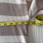 Luxe  Cream and Tan Striped Cowl Neck Sweater Photo 8