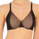 Natori  724332 black cafe side effect mesh unlined underwire bra 30G NEW Photo 0
