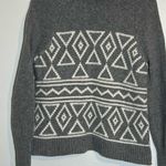J.Crew  WOOL CASHMERE FAIR ISLE STYLE GRAY AND WHITE TURTLE NECK SWEATER Photo 3