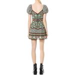Alice + Olivia Dana Puff Sleeve Fit & Flare Mini Dress Floral Boho Chic Size 4 Photo 1