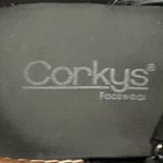 Corkys Black Vegan Leather Jute Wedge Sandals Size 9 Photo 1