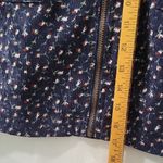 Francesca Collection Floral Navy Mini Skirt Ditzyprint Thin Wale Corduroy Size L Blue Size L Photo 4