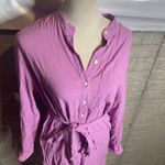 A New Day  Women's Pink‎ Shirt Dress Long Sleeve Belted Casual Career Dress Photo 1