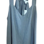 New York And Company  Gray rhinestone Halter Top Sz L NWT Photo 0