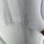 Leallo Crew Neck Long Sleeve Waffle Knit Women’s Top White Size Small Photo 3