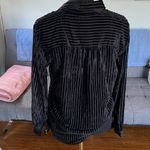 Anthropologie  Pilcro Black Velvet Button down shirt.  Size Small Photo 2