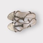 David's Bridal David’s Bridal Gold Leather Sandals Heels Shoes Size 8.5 M Photo 1