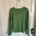 Baltic Born  green basket weave v-neck sweater size medium Photo 4
