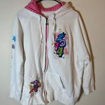 Disney Parks 2014 Zip Up Hoodie White Pink Mickey‎ Mouse Size 2X Photo 0