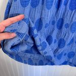 Umgee  Cornflower Swiss Dot Jacquard Short Dress Blue 100% Cotton Women’s Size M Photo 6