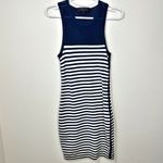 Rag and Bone  Giselle Mesh-Inset Striped Mini Dress Blue & White Size Extra Small Photo 3