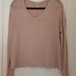 Old Navy  Women's Light Pink Long Sleeve V-Neck Top Photo 0