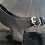 Michael Kors  Black Jelly Thong Sandals With Gold MK Emblem Women's Size 8 Photo 5