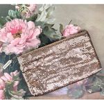 Whiting & Davis Gold Mesh Evening Bag Zippered Clutch Vintage Holiday Party NYE Photo 2