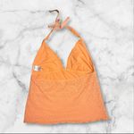 Mossimo Orange Lace Halter Top Size L Photo 1