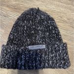 Adidas  Womens Three Stripe Life Hat Winter Beanie Heathered Black Gray One Size Photo 0