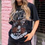Forever 21  Black distressed graphic band tee Photo 0