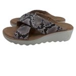 Clarks Jillian Gem Sandal in Natural Snake Women's Size 7 W Slide Slip on Flats Photo 3