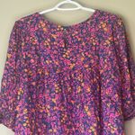 Terra & Sky  Blue / Purple / Pink Blouse 1/2 Sleeve Size 2X Photo 6
