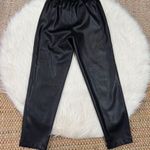 Ann Taylor  Women's Black High Rise Ankle Faux Leather Jogger Pants Size XS Photo 1