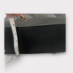 NWOT. Large Black Faux Leather Purse with Brown Straps Photo 5