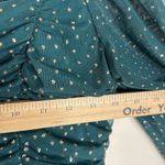 Francesca's Audrey parks Francesca’s Kelly Ruched Lurex Dot Dress in green size medium Photo 8