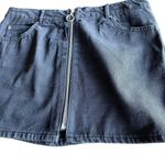 Highway Jeans Vintage 90s  Black Mini Skirt Women's 11/12‎ Retro Zip Up Y2K Photo 2