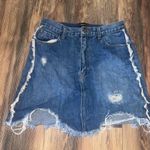 Twelve By Twelve Denim Skirt  Distressed Photo 0