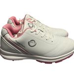 Thestron Golf Shoe Womens 6.5 White Pink Low Top Spikeless Lace Up Golf Sneaker Photo 2