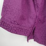 Miss Elaine MP Deep Purple Textured Satin Pajama Top Petite Size M Photo 4