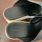 Vince Sarria Black Leather Wedge Slide Slip-On Sandal Size 8 Photo 5