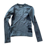 Abercrombie & Fitch Athletic Long Sleeve Top Gray Thumbholes Activewear Women S Photo 0