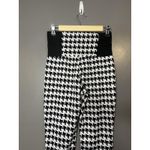 Eye Candy  Leggings Womens Medium Black White Houndstooth High Waist On Stretch Photo 5