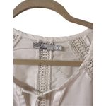 prAna  blouse white w/open work detail sz Large Photo 2