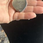 Preloved “I hold you in my heart” Silver tone Heart photo Pendant Necklace Photo 2