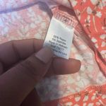 Croft & Barrow Womens Plus Size 1X Coral Floral Print 3/4 Sleeve Blouse Top Photo 4